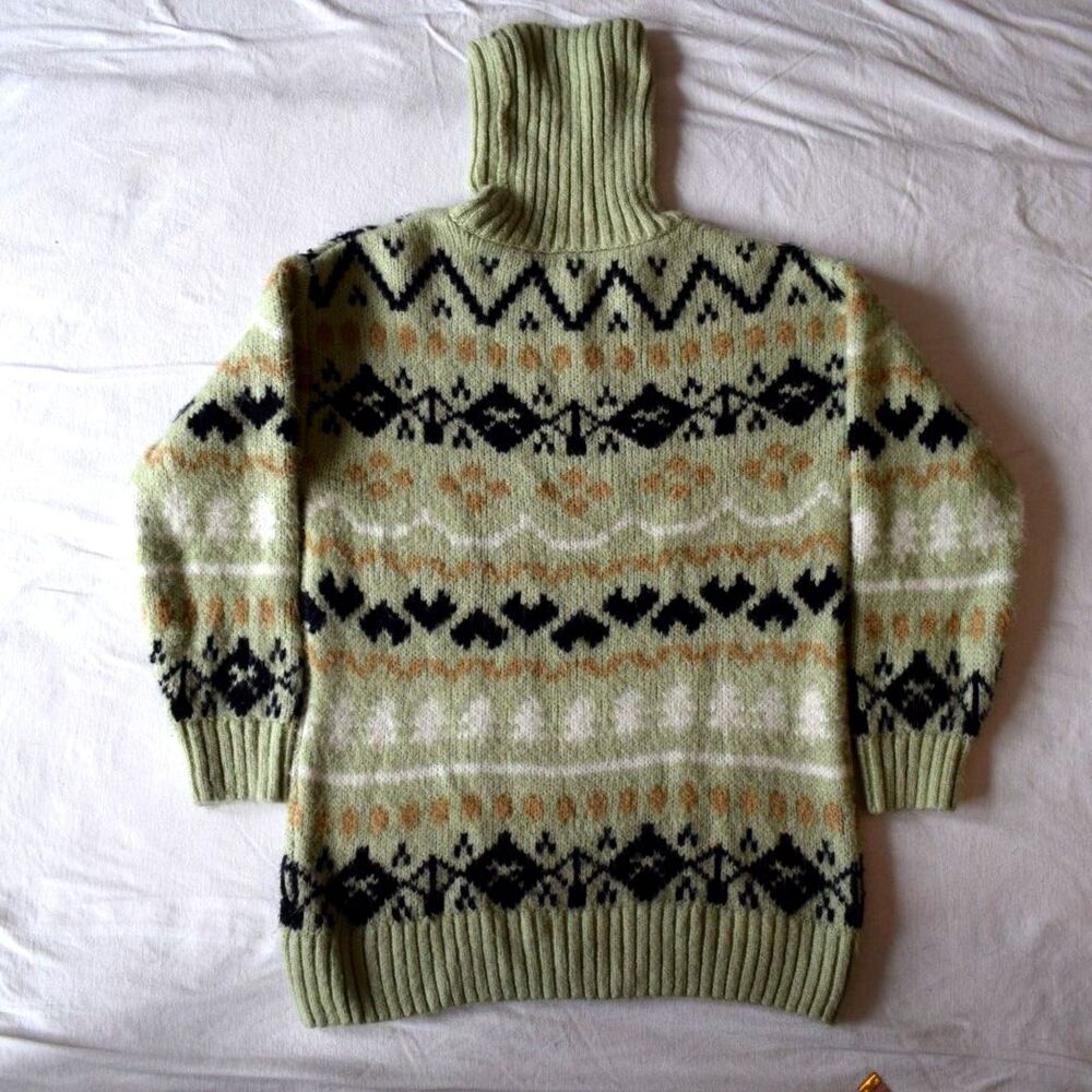 Anthropologie Fair Isle Turtleneck Sweater
